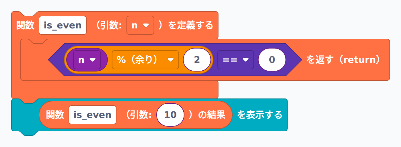 模範解答：偶数判定関数
